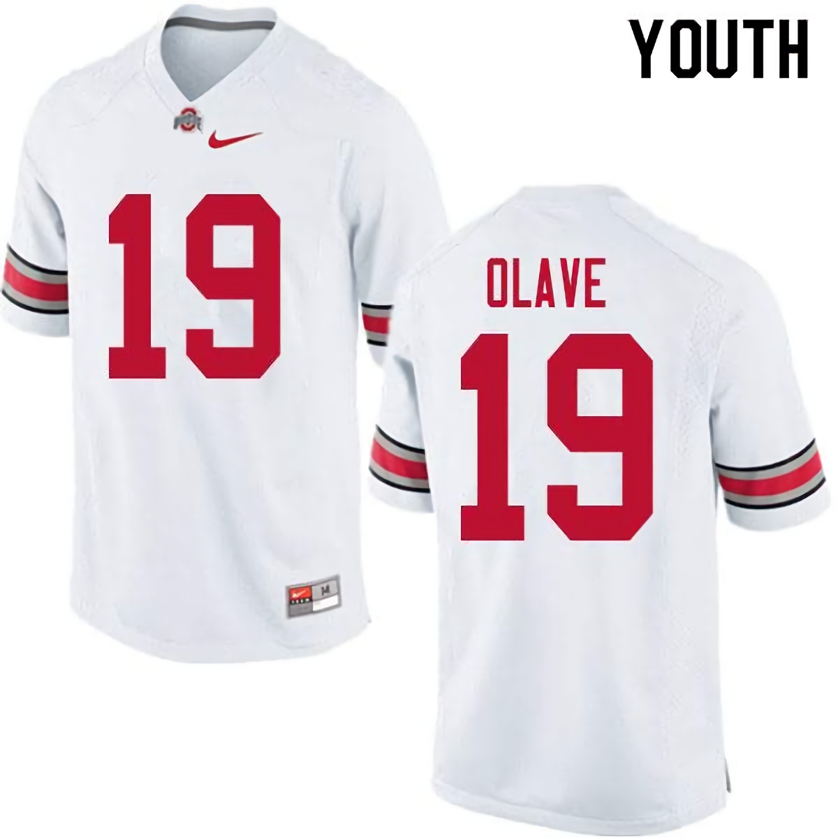 Chris Olave Ohio State Buckeyes Youth NCAA #19 Nike White College Stitched Football Jersey BOY1456WN